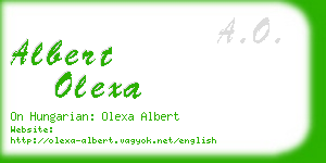 albert olexa business card